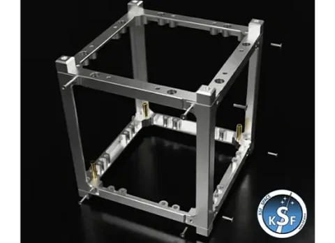 1U CubeSat Structure by KSF Space: affordable, flight-ready aluminum and PA11 frames for 1U, 2U, and 3U CubeSat missions.
